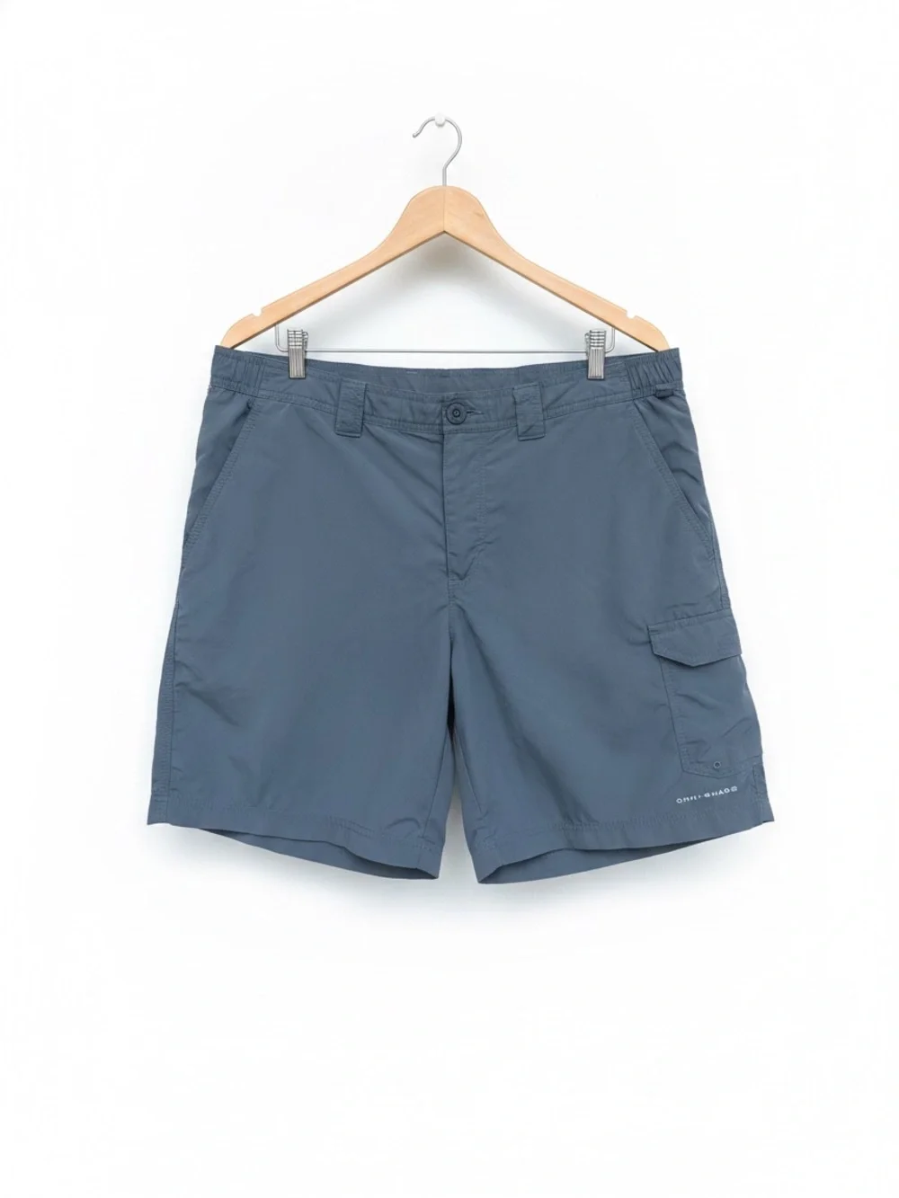 Columbia PFG Men’s 34 Omni-Shade Fishing Cargo Shorts Gray 9” Inseam